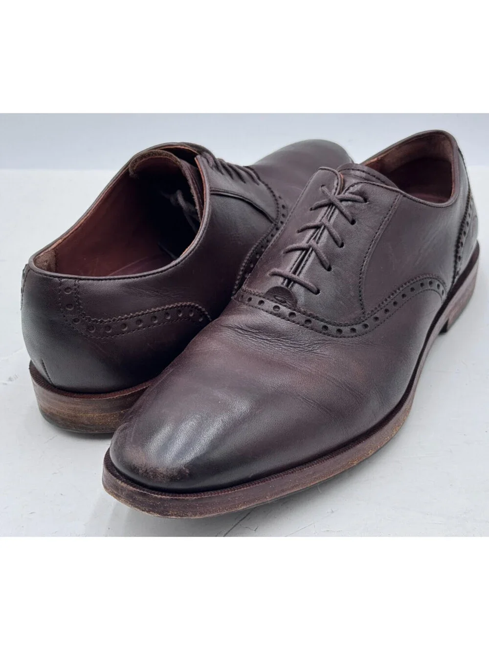 Cole Haan Hamilton Grand OS Men's Dress Shoes 10.5 Brown Wingtip Oxford C23764